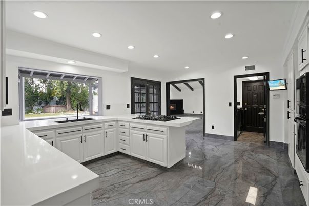 Interior, Kitchen, Marble, Recessed Lighting