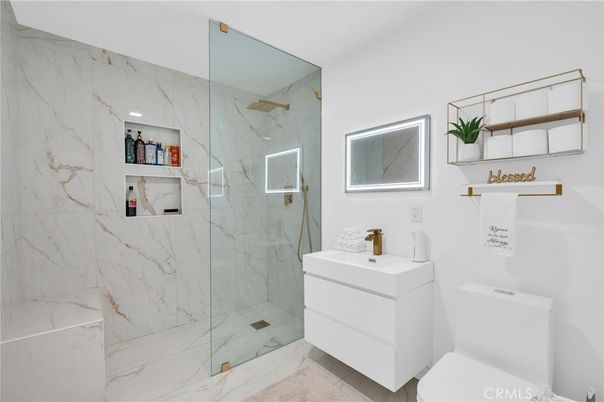 Bathroom, Glass Shower, Interior, Marble, Marble Walls
