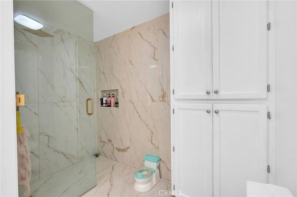 Bathroom, Glass Shower, Interior, Marble, Marble Walls