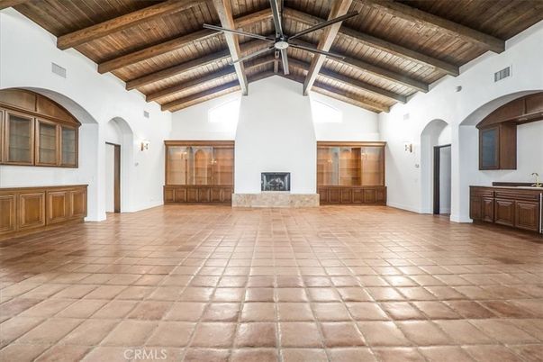 Empty room, Fireplace, Interior, Wooden Beams, Wooden Ceilings