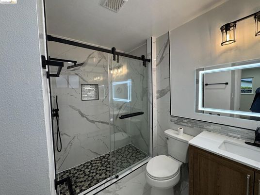 Bathroom, Glass Shower, Interior, Marble, Marble Walls
