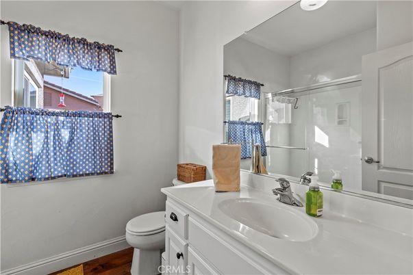 Bathroom, Glass Shower, Interior, Wood Texture Flooring