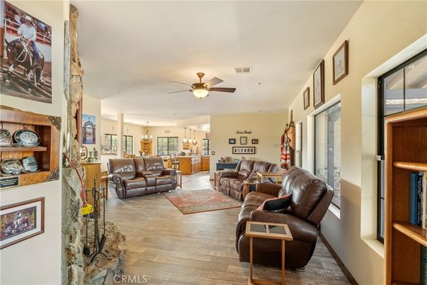 Interior, Kitchen, Living room, Pendant Lights, Wood Texture Flooring