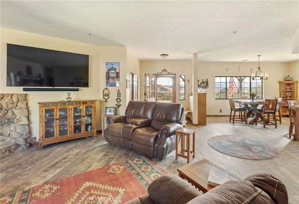 Dining room, Interior, Living room, Pendant Lights, Wood Texture Flooring