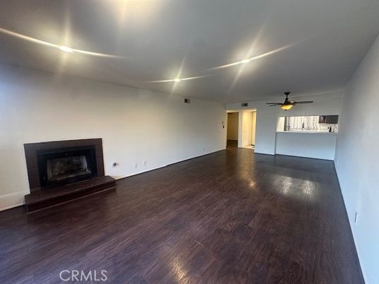 Empty room, Fireplace, Interior, Wood Texture Flooring