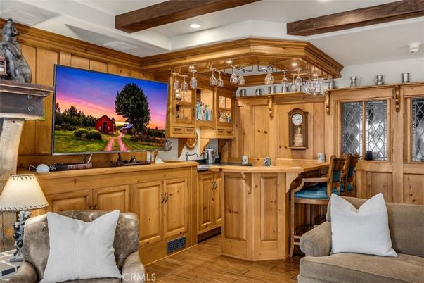Interior, Recessed Lighting, Wooden Beams, Wood Texture Flooring, Wooden Walls