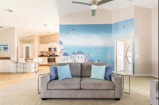 Interior, Kitchen, Living room, Recessed Lighting, Stainless Steel Appliances, Water