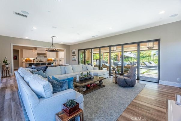 Interior, Kitchen, Living room, Pendant Lights, Recessed Lighting, Wood Texture Flooring
