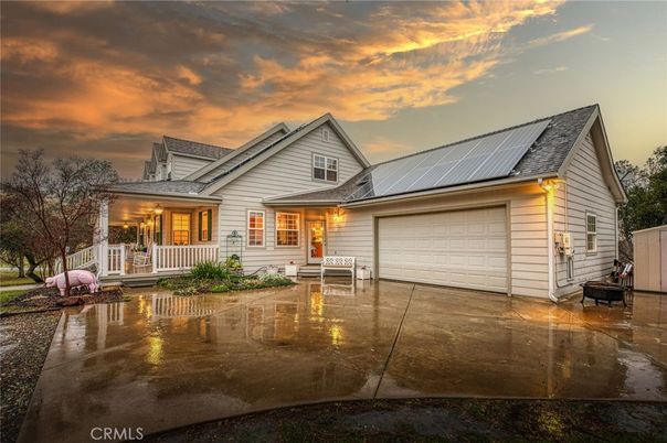 Attached, Exterior, Facade, Solar Panels, Farmhouse