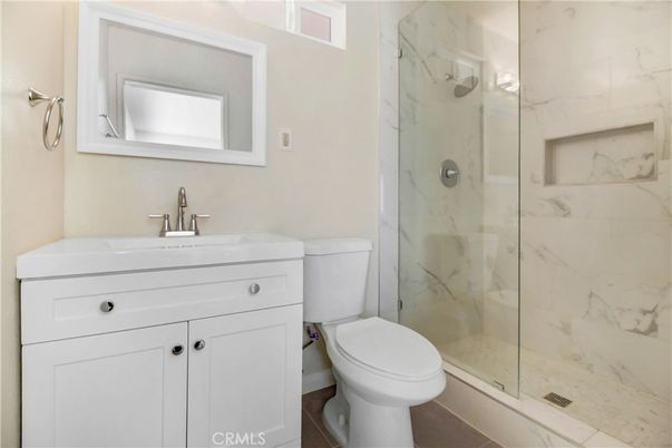 Bathroom, Glass Shower, Interior, Marble Walls