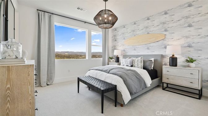 Bedroom, Interior, Pendant Lights