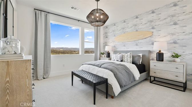 Bedroom, Interior, Pendant Lights