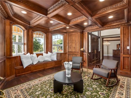 Interior, Living room, Recessed Lighting, Wooden Beams, Wooden Ceilings, Wood Texture Flooring, Wooden Walls