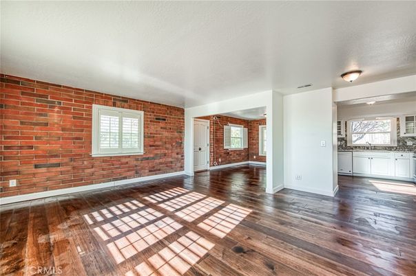 Empty room, Interior, Stone Walls, Wood Texture Flooring