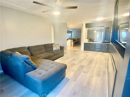 Interior, Kitchen, Living room, Recessed Lighting, Wood Texture Flooring