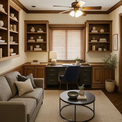 Home Office, Interior, Wood Texture Flooring
