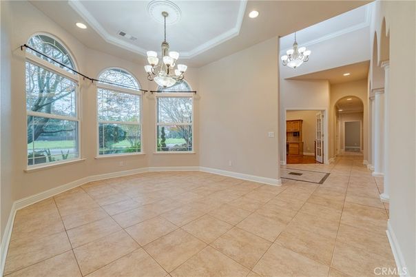 Chandelier, Empty room, Interior, Recessed Lighting