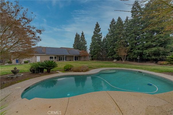 Exterior, Pool, Solar Panels