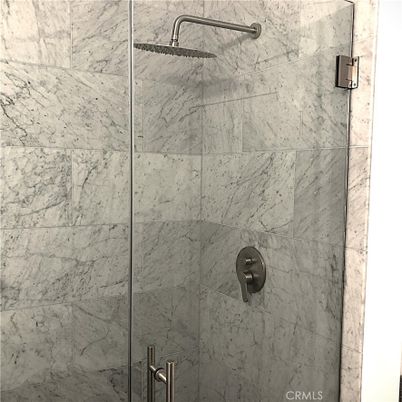 Bathroom, Glass Shower, Interior, Marble Walls