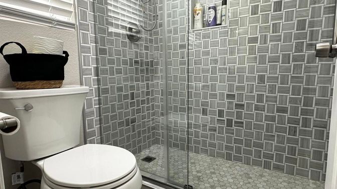 Bathroom, Glass Shower, Interior
