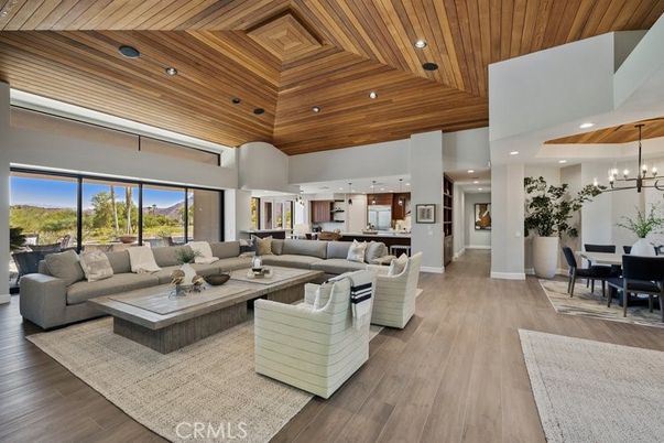 Dining room, Interior, Kitchen, Living room, Pendant Lights, Recessed Lighting, Wooden Ceilings, Wood Texture Flooring