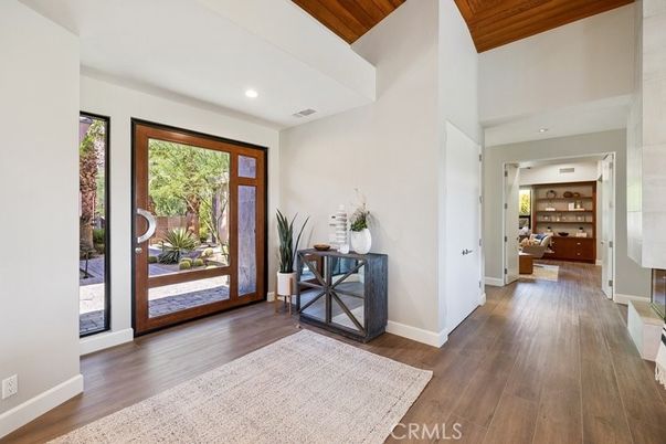 Interior, Recessed Lighting, Wooden Ceilings, Wood Texture Flooring