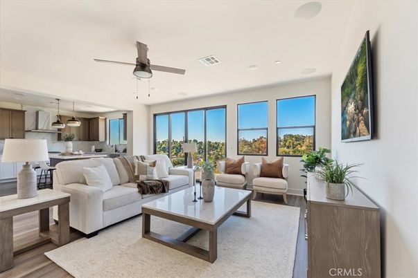 Dining room, Interior, Kitchen, Living room, Pendant Lights, Recessed Lighting, Stainless Steel Appliances, Wood Texture Flooring