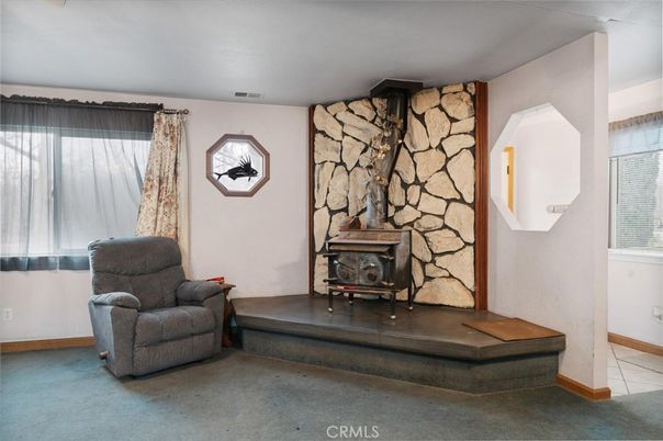 Fireplace, Interior, Stone Walls