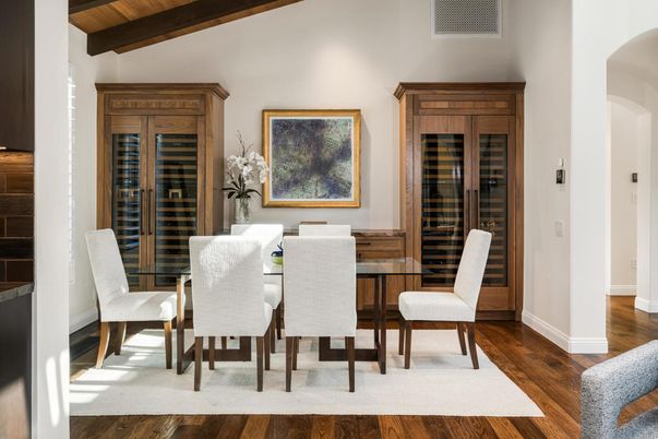 Dining room, Interior, Wooden Beams, Wood Texture Flooring