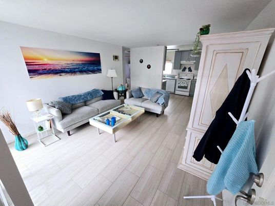 Interior, Kitchen, Living room, Stainless Steel Appliances, Wood Texture Flooring