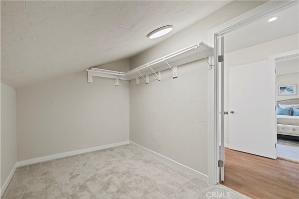 Bedroom, Interior, Recessed Lighting, Walk-in Closets, Wood Texture Flooring