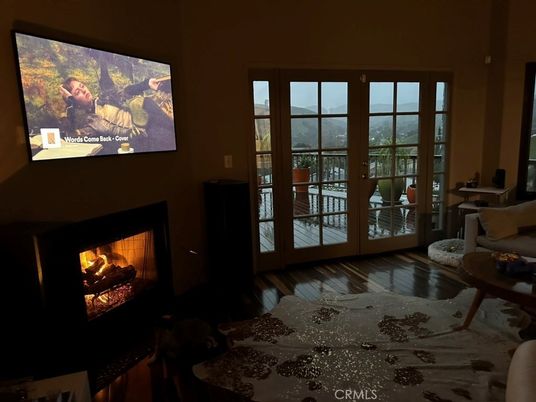 Fireplace, Interior, Wood Texture Flooring
