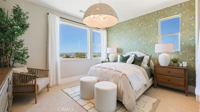 Bedroom, Interior, Pendant Lights