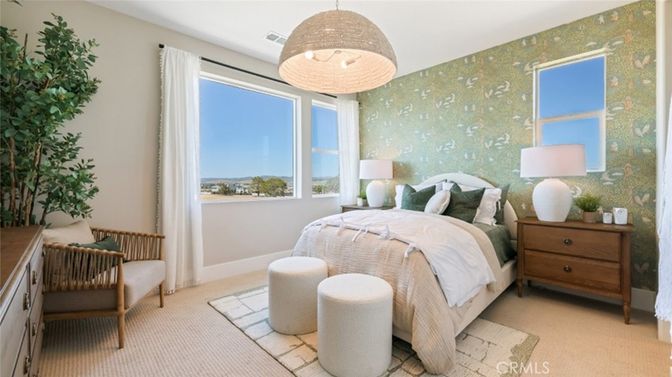 Bedroom, Interior, Pendant Lights
