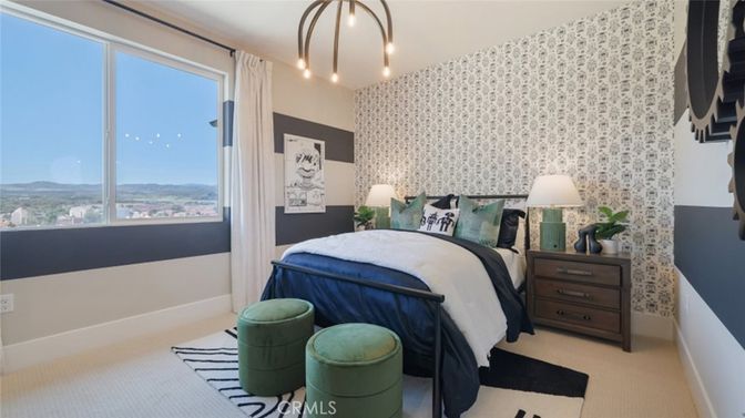 Bedroom, Interior, Pendant Lights
