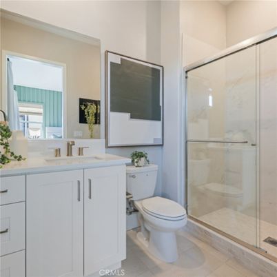 Bathroom, Glass Shower, Interior, Marble Walls