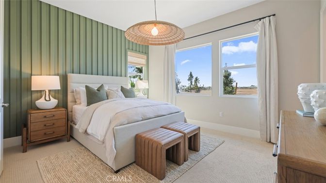 Bedroom, Interior, Pendant Lights
