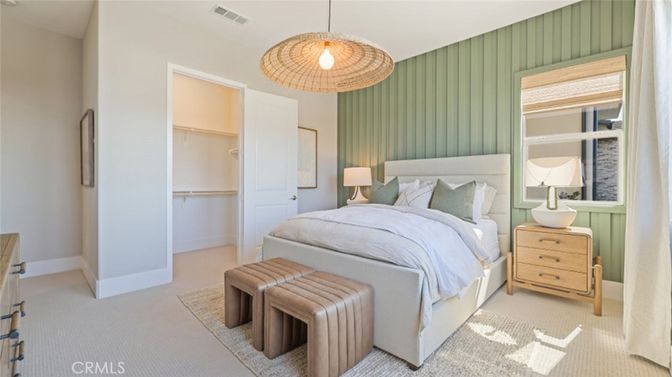 Bedroom, Interior, Pendant Lights