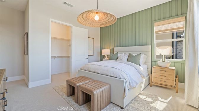 Bedroom, Interior, Pendant Lights