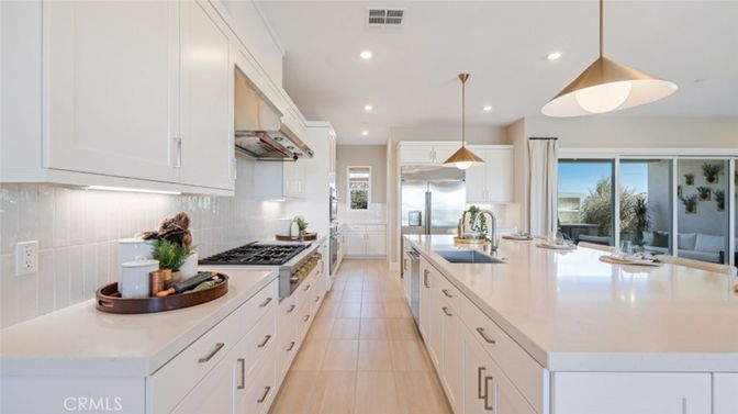 Interior, Kitchen, Pendant Lights, Recessed Lighting, Stainless Steel Appliances