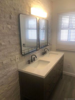 Bathroom, Dual Sink Vanities, Interior, Wood Texture Flooring