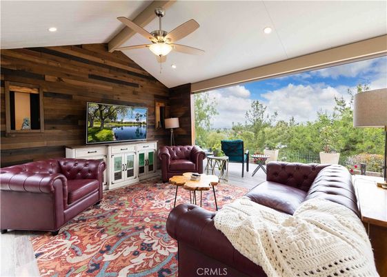 Interior, Living room, Recessed Lighting, Wooden Walls