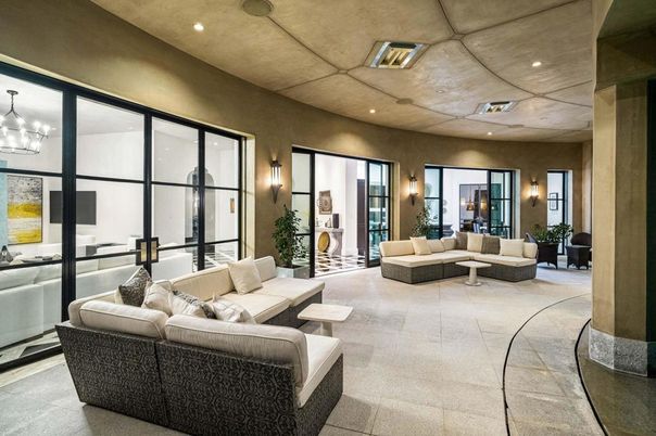 Interior, Living room, Recessed Lighting