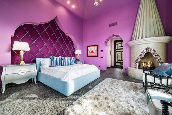 Bedroom, Fireplace, Interior, Recessed Lighting