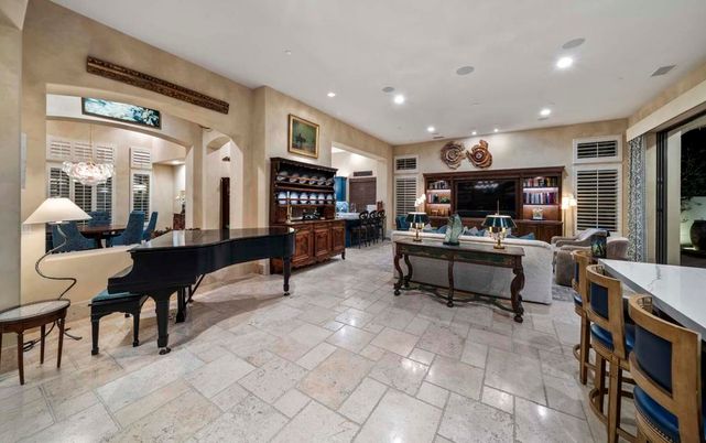 Interior, Living room, Piano, Recessed Lighting
