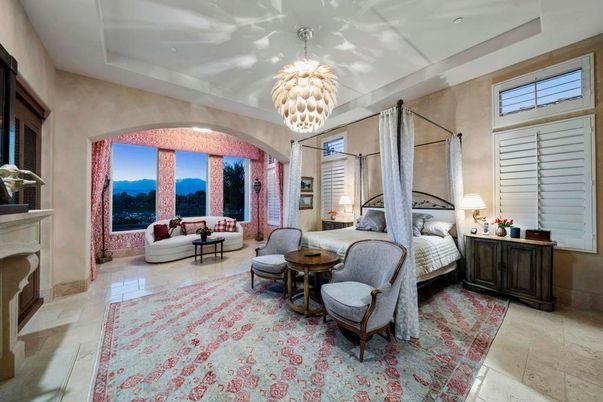 Bedroom, Chandelier, Interior, Recessed Lighting