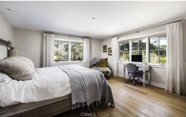 Bedroom, Home Office, Interior, Recessed Lighting, Wood Texture Flooring