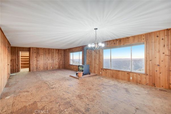 Chandelier, Empty room, Interior, Wooden Walls