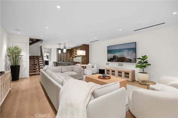Dining room, Interior, Kitchen, Living room, Pendant Lights, Recessed Lighting, Wood Texture Flooring