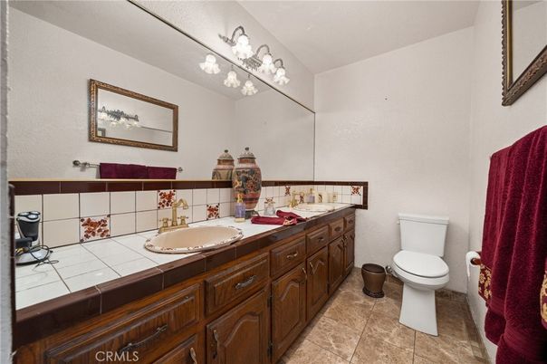 Bathroom, Dual Sink Vanities, Interior, Tile Countertops